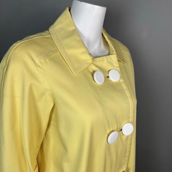 Cynthia Cynthia Steffe trench Jacket Medium Yellow 50s fisherman pastel pea coat - Picture 5 of 13